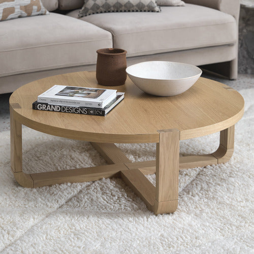 100CM ASPYN OAK WOOD COFFEE TABLE