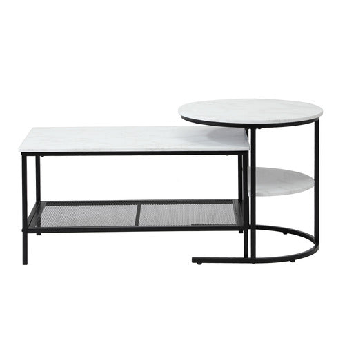 LIVING FUSION 2 PIECE ADRIAN NESTING COFFEE TABLE SET