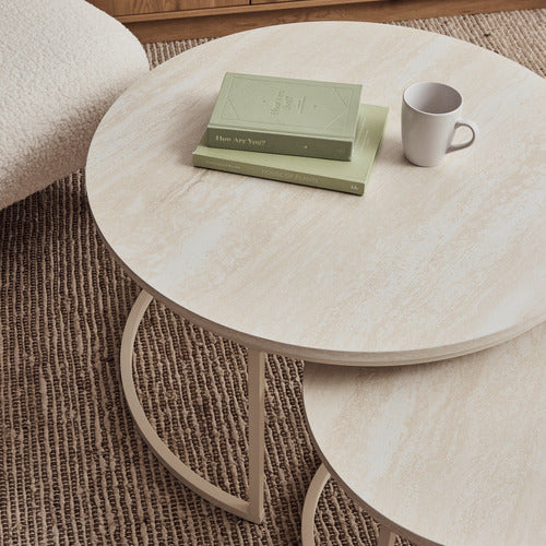 MADDISON LANE 2 PIECE BERRYL NESTING COFFEE TABLE SET
