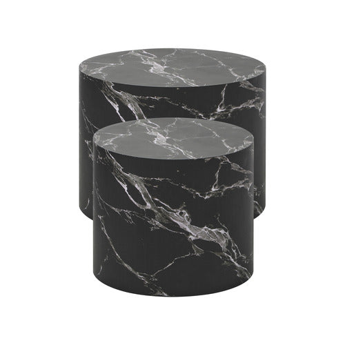 LIVING FUSION 2 PIECE BLACK ETAN COFFEE TABLE SET