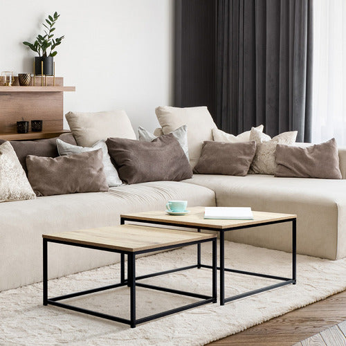 CORE LIVING 2 PIECE ELLIOT NESTING COFFEE TABLE SET