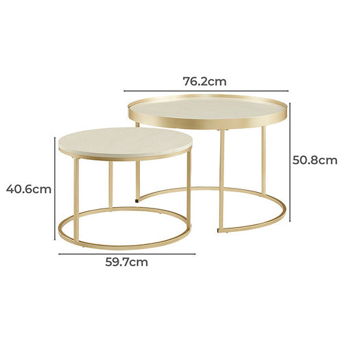 MONUMENT FURNITURE 2 PIECE GAIA NESTING COFFEE TABLE SET