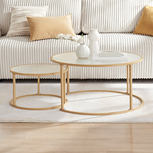 CORE LIVING 2 PIECE LENNON NESTING COFFEE TABLE SET