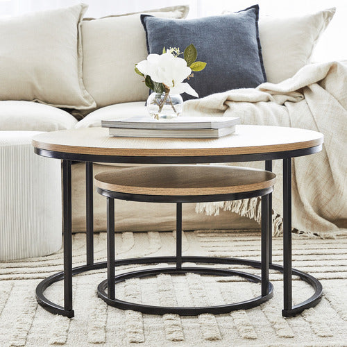 MADDISON LANE 2 PIECE SONOMA NESTING COFFEE TABLE SET
