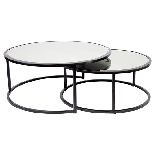 REXINGTON HOME 2 PIECE STELLA MIRROR-TOP NESTING COFFEE TABLE SET