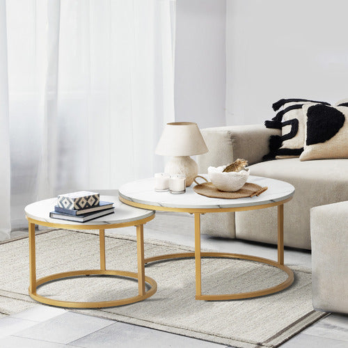 LIVING FUSION 2 PIECE HEIDI NESTING COFFEE TABLE SET