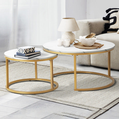 LIVING FUSION 2 PIECE HEIDI NESTING COFFEE TABLE SET