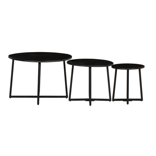 HOME & LIFESTYLE 3 PIECE RIO MANGO NESTING COFFEE TABLE SET