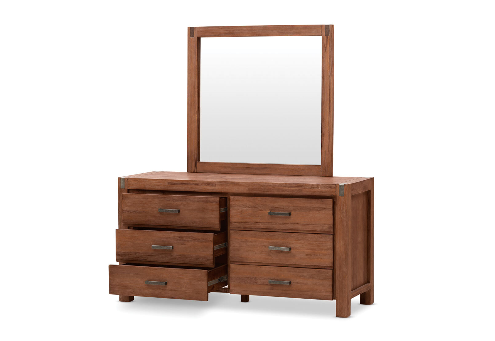 SILVERWOOD DRESSER WITH MIRROR PEWTER
