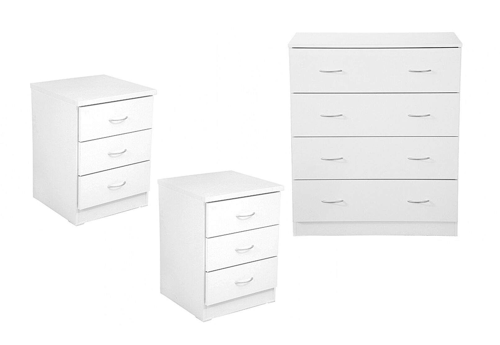 SPACESAVER BUDGET 3 PIECE CHEST SET WHITE