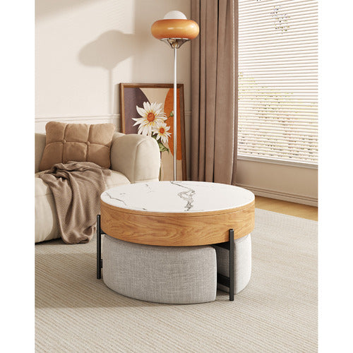 SHIRLEY LANE FURNITURE 4 PIECE ABUELA OTTOMAN & COFFEE TABLE SET