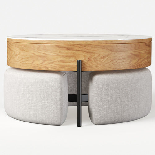 SHIRLEY LANE FURNITURE 4 PIECE ABUELA OTTOMAN & COFFEE TABLE SET