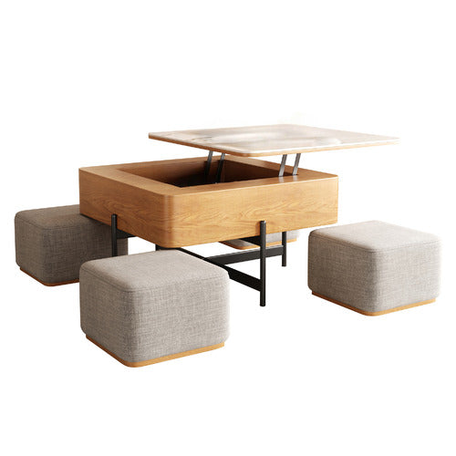 SHIRLEY LANE FURNITURE 4 SEATER MERRITT COFFEE TABLE & CHAIR SET