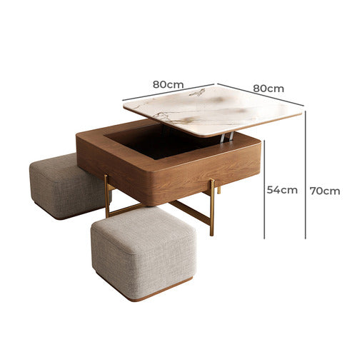 SHIRLEY LANE FURNITURE 4 SEATER MERRITT COFFEE TABLE & CHAIR SET