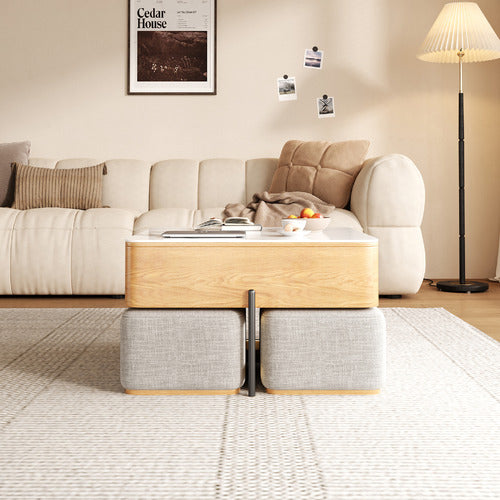 SHIRLEY LANE FURNITURE 4 SEATER MERRITT COFFEE TABLE & CHAIR SET