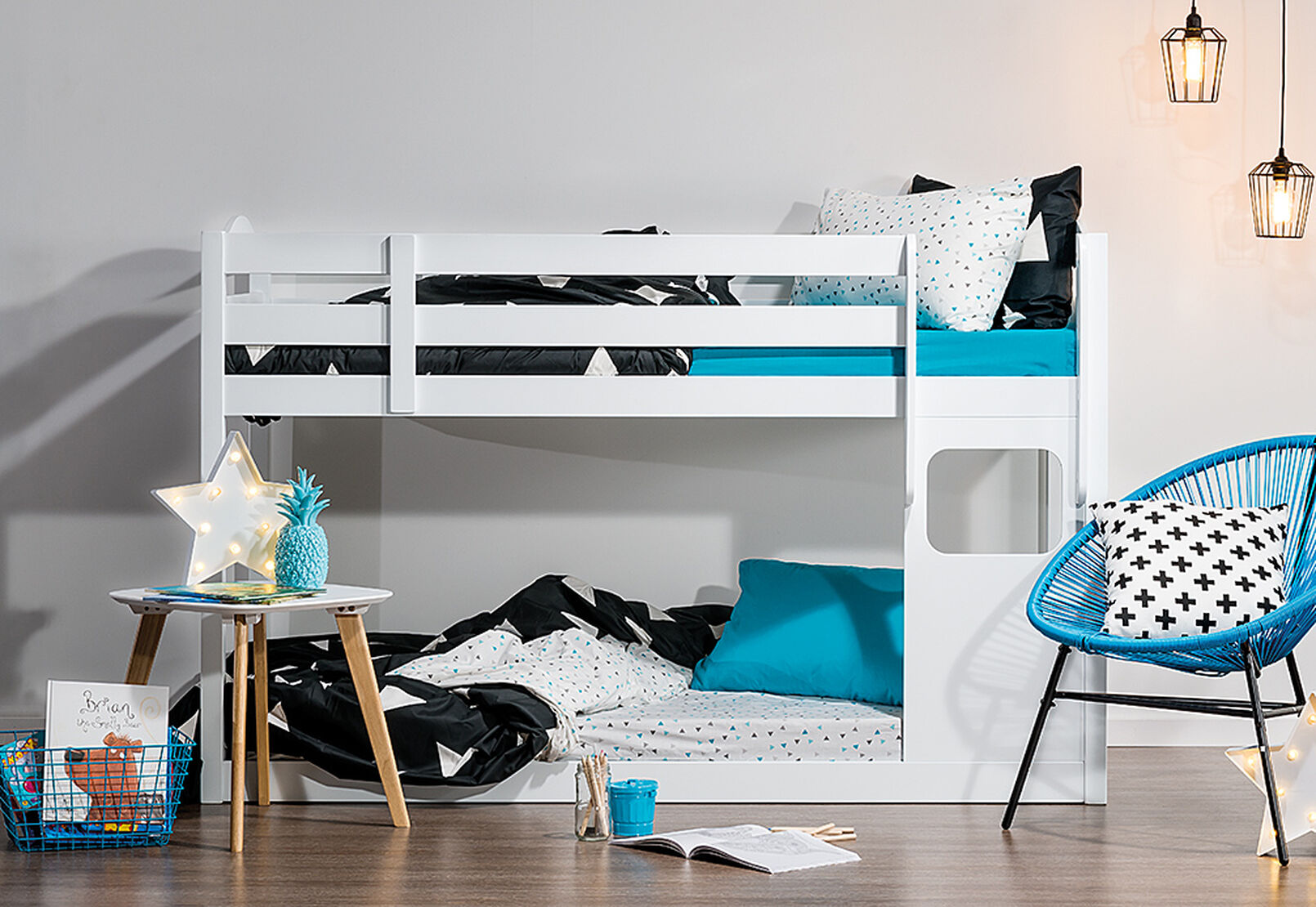 CAPTAIN JACK SINGLE CABIN BUNK BED WHITE