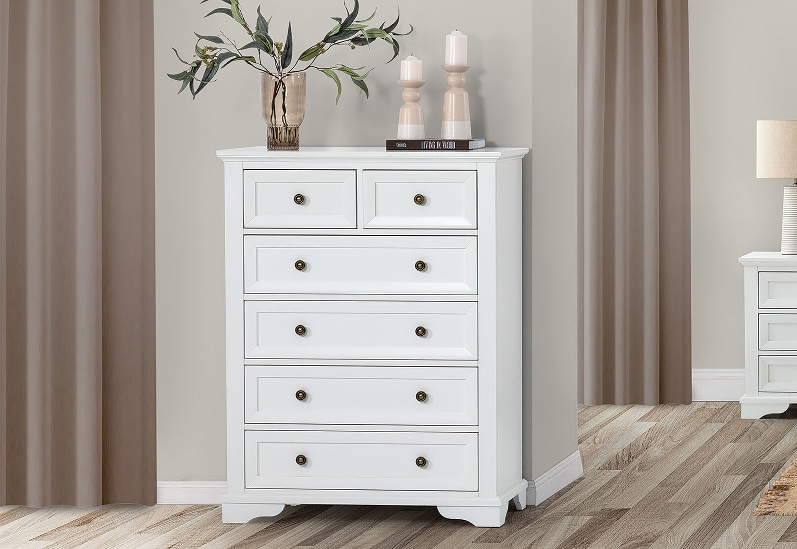 CHANELLE TALL CHEST WHITE