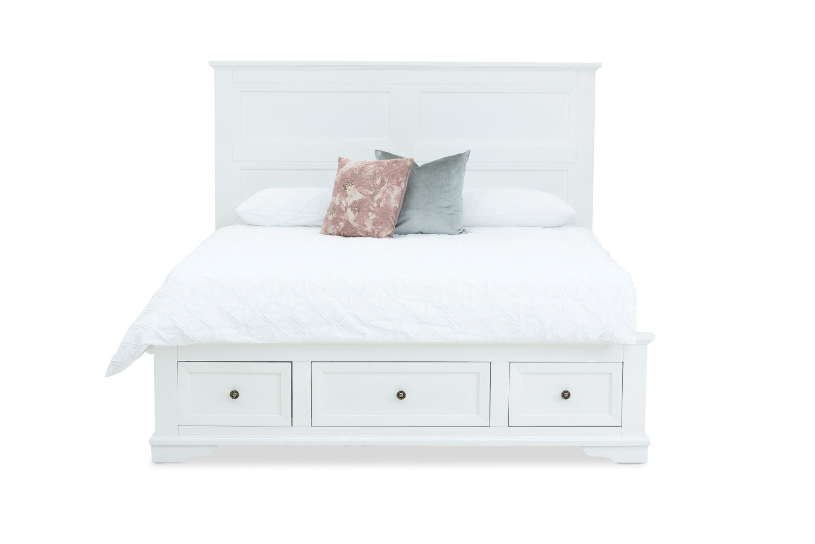 CHANELLE KING BED WHITE
