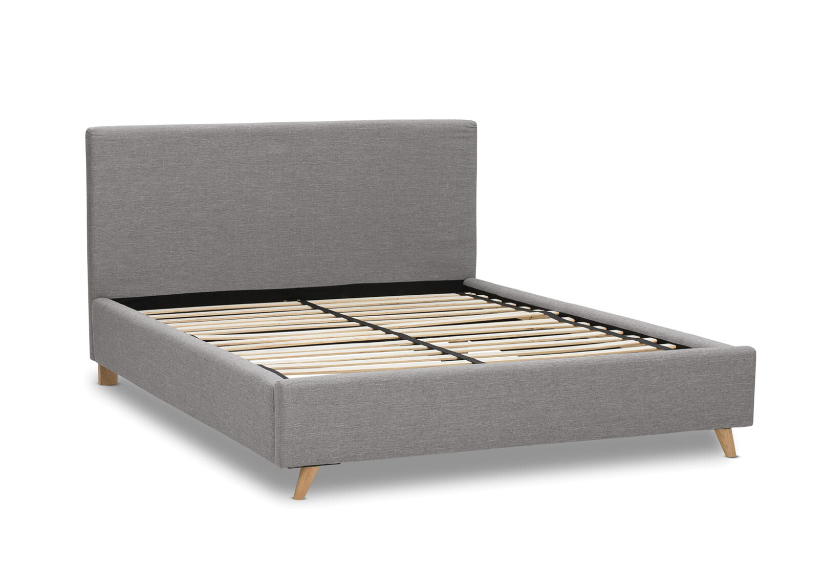 SCANDI QUEEN BED LIGHT GREY