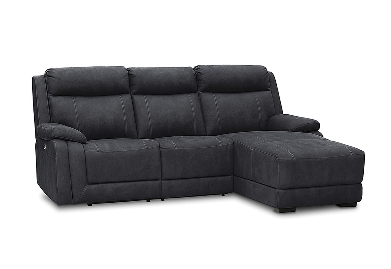 SAN MARCO FABRIC 3 SEATER RHF CHAISE BLACK