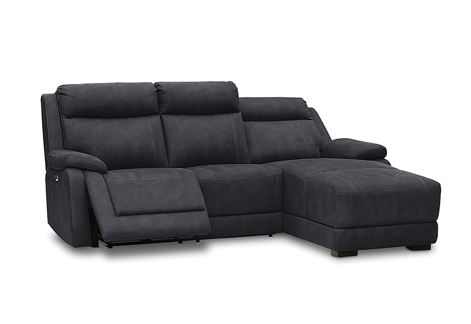 SAN MARCO FABRIC 3 SEATER RHF CHAISE BLACK