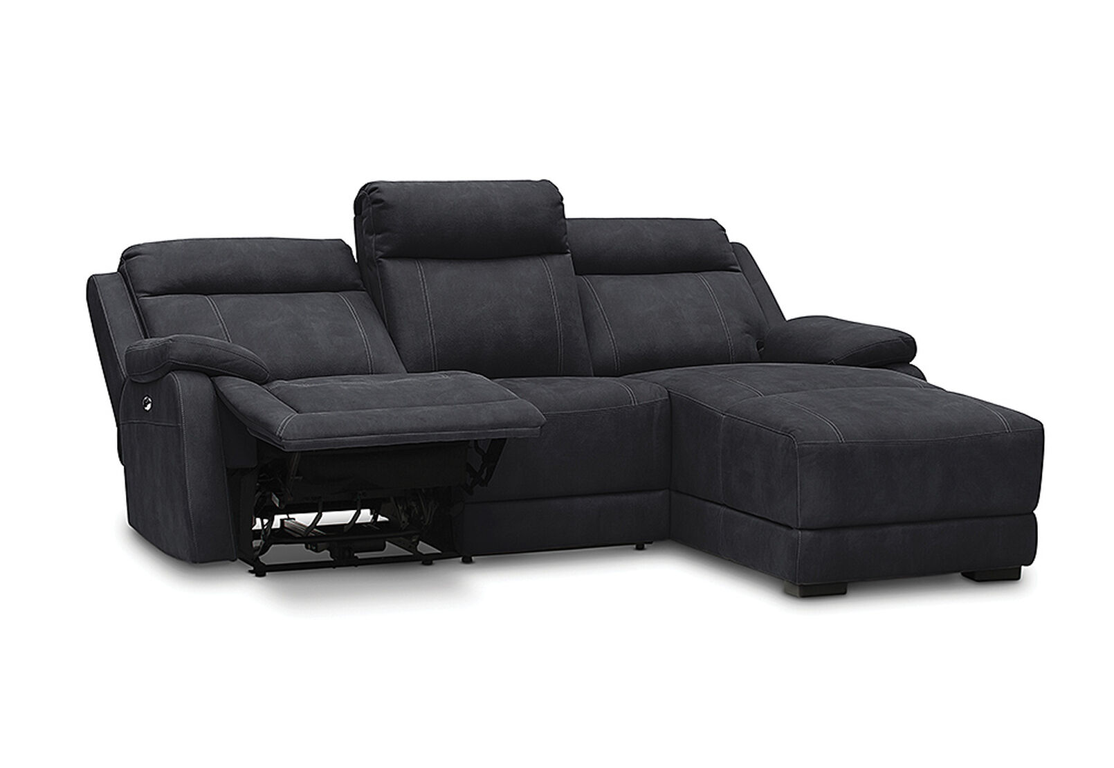 SAN MARCO FABRIC 3 SEATER RHF CHAISE BLACK