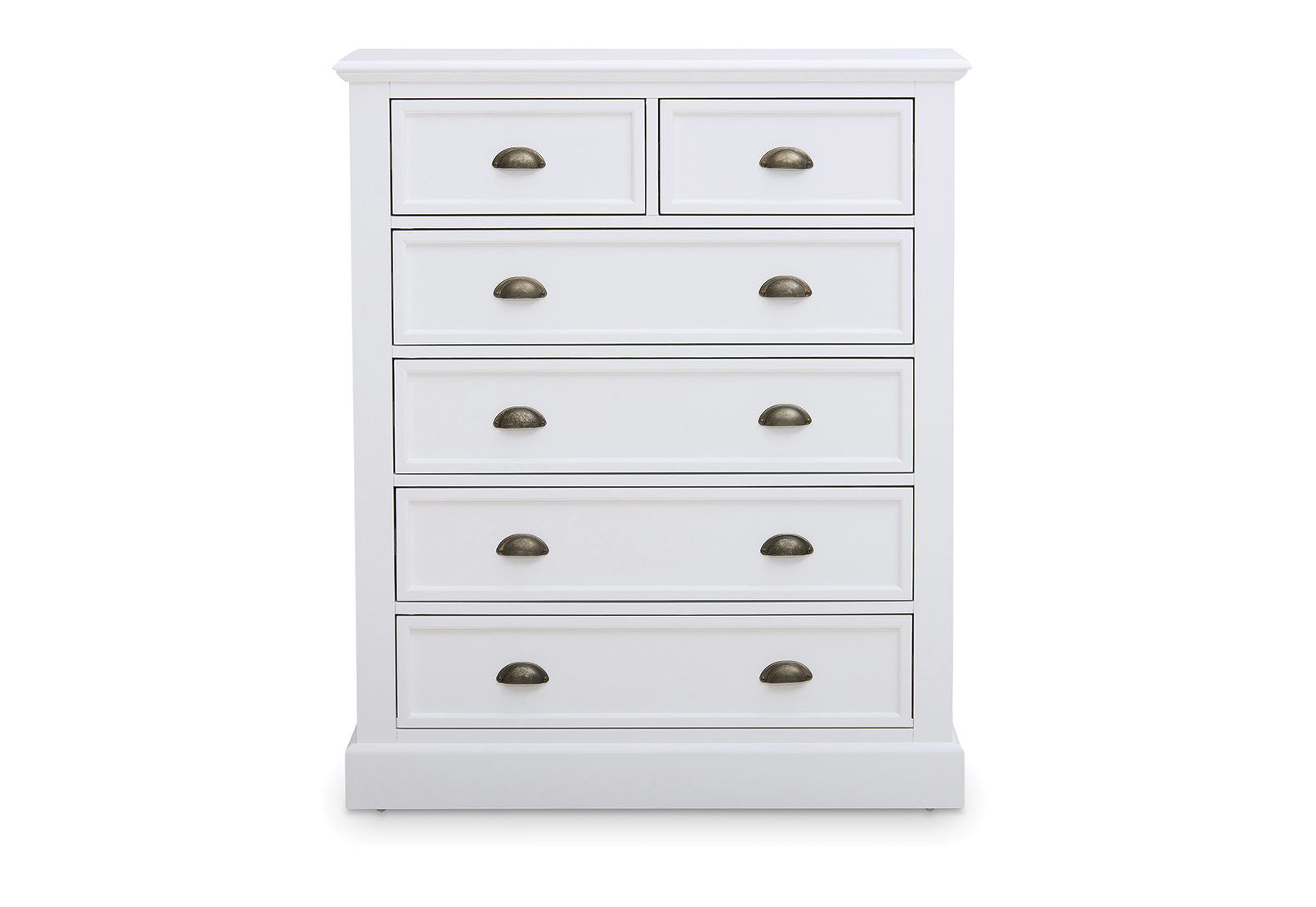 CHRYSTELLE 6 DRAWER TALL CHEST WHITE