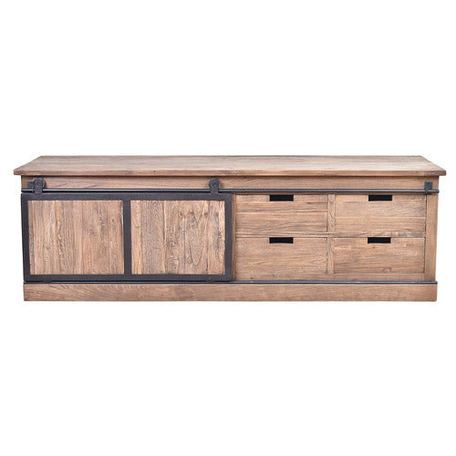 CHARTWELL HOME HOUTTUM RECLAIMED ELM WOOD ENTERTAINMENT UNIT