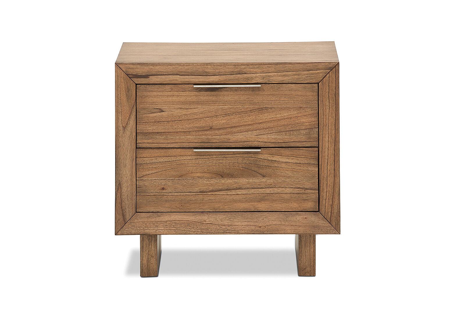 SORVINO 2 DRAWER BEDSIDE LIGHT WALNUT
