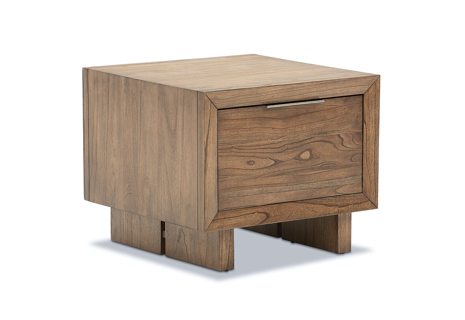 SORVINO 1 DRAWER LAMP TABLE LIGHT WALNUT