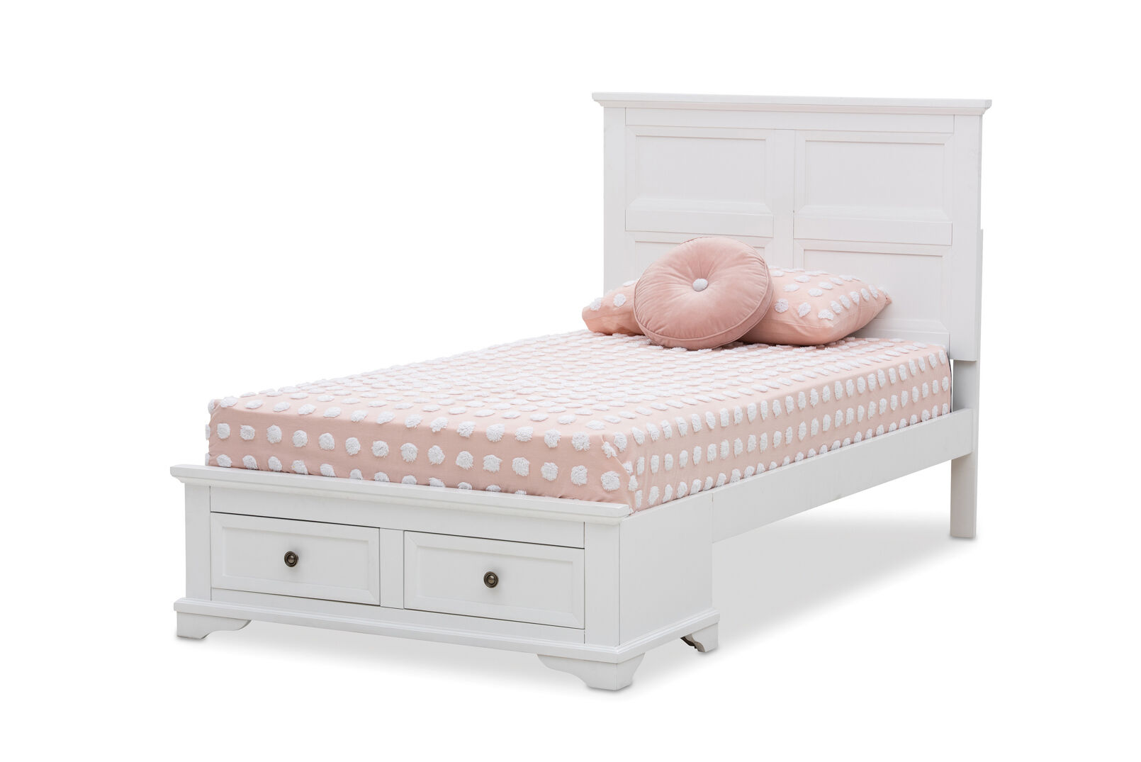 CHANELLE KING SINGLE BED WHITE