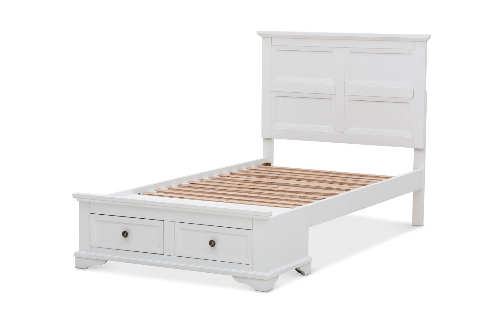 CHANELLE KING SINGLE BED WHITE