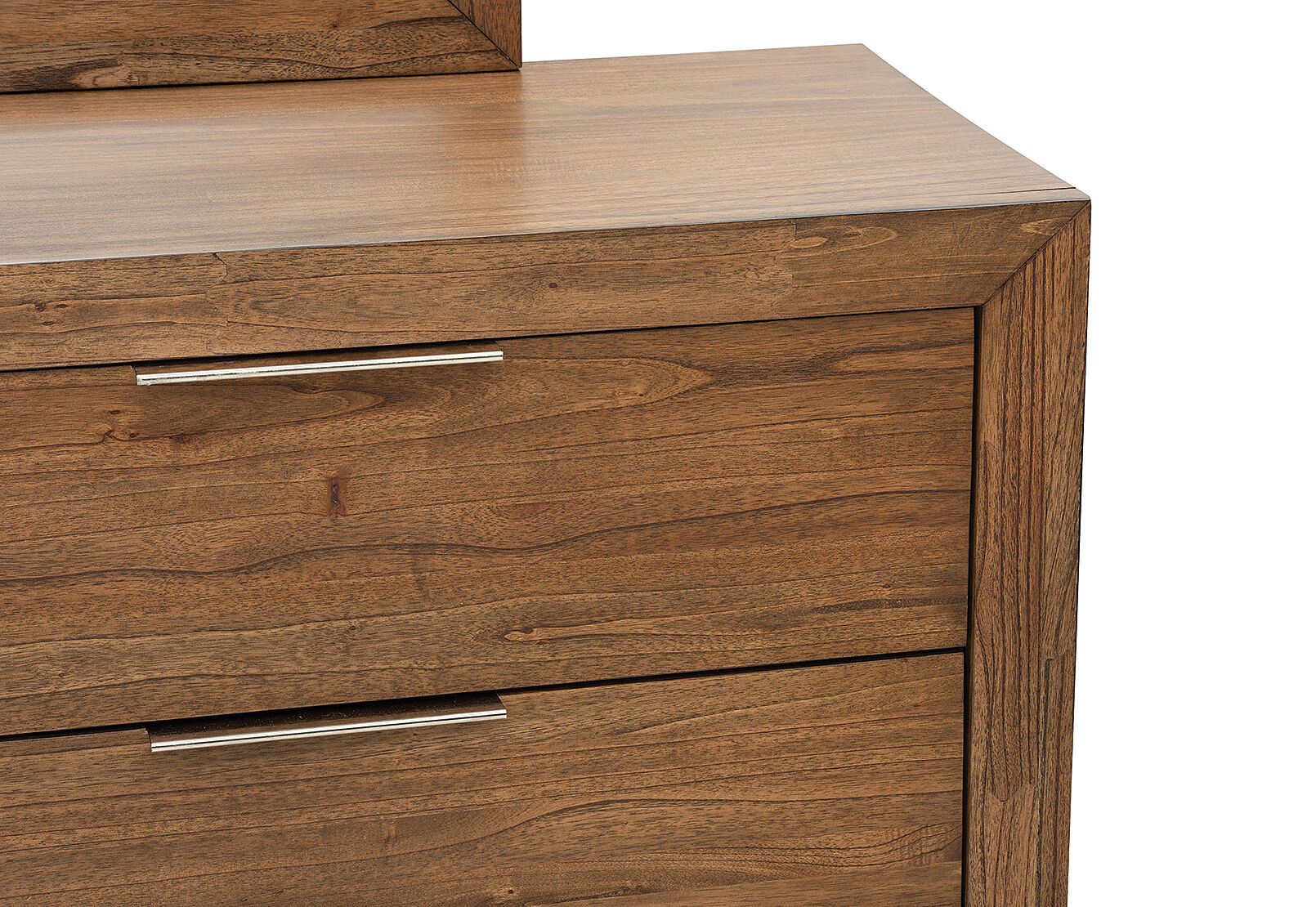 SORVINO DRESSER WITH MIRROR LIGHT WALNUT