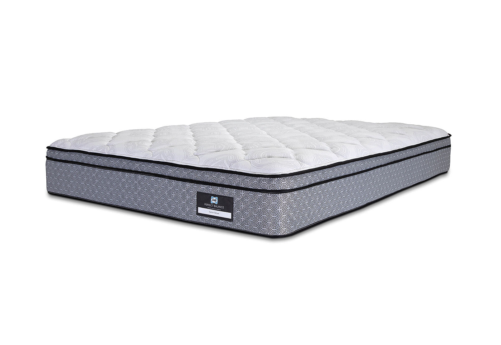 SEALY PERFECT BALANCE ELATION DELUXE KING MATTRESS. GREY
