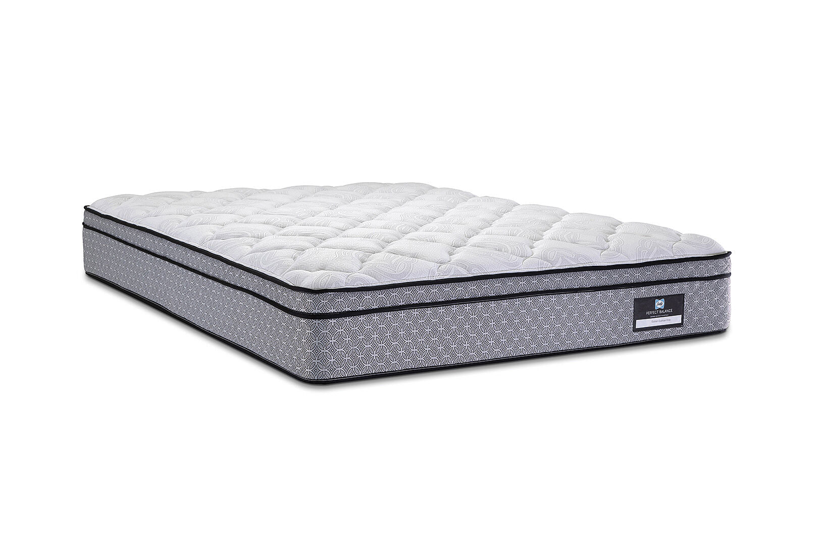 SEALY PERFECT BALANCE ELATION CUSHION FIRM KING MATTRESS. GREY