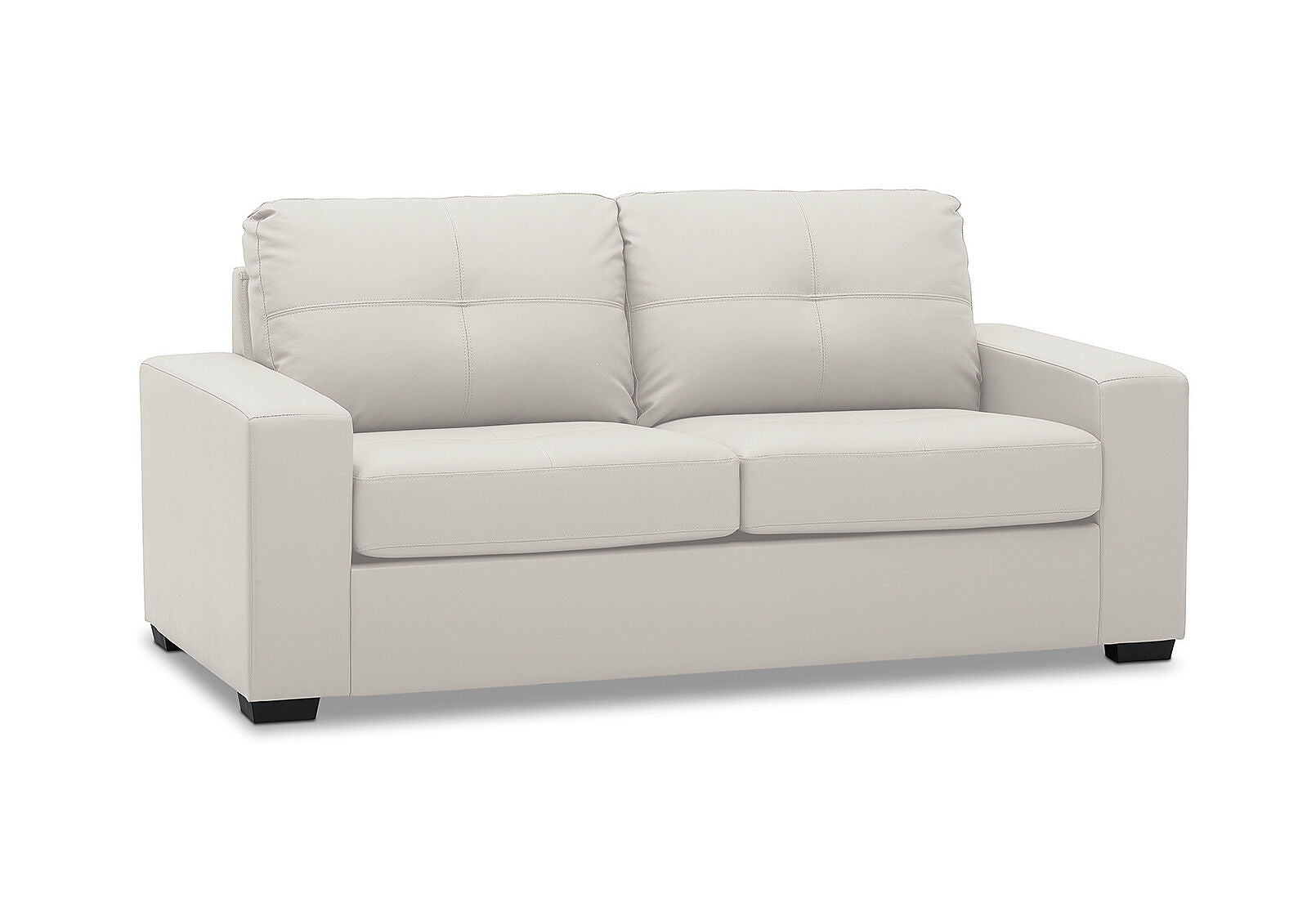 DIAMOND LEATHER-LOOK 2.5 SEATER SOFA BED BEIGE