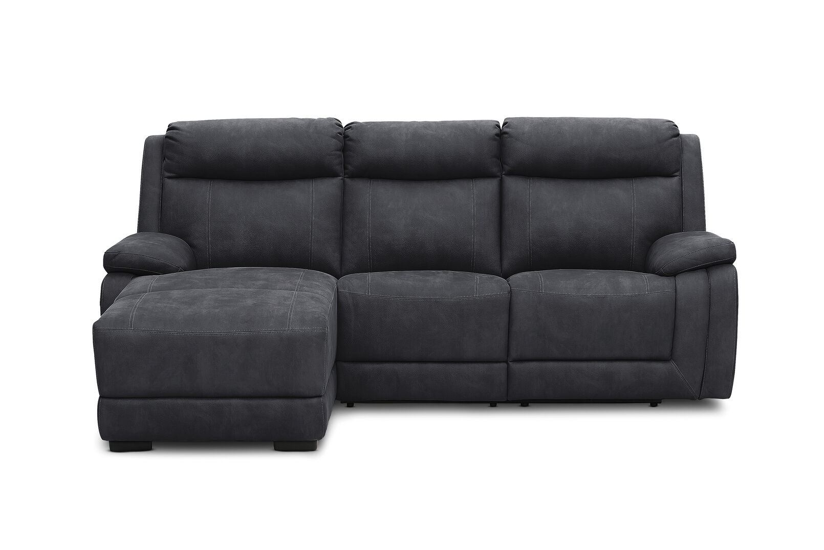 SAN MARCO FABRIC 3 SEATER LEFT-HAND FACING CHAISE BLACK