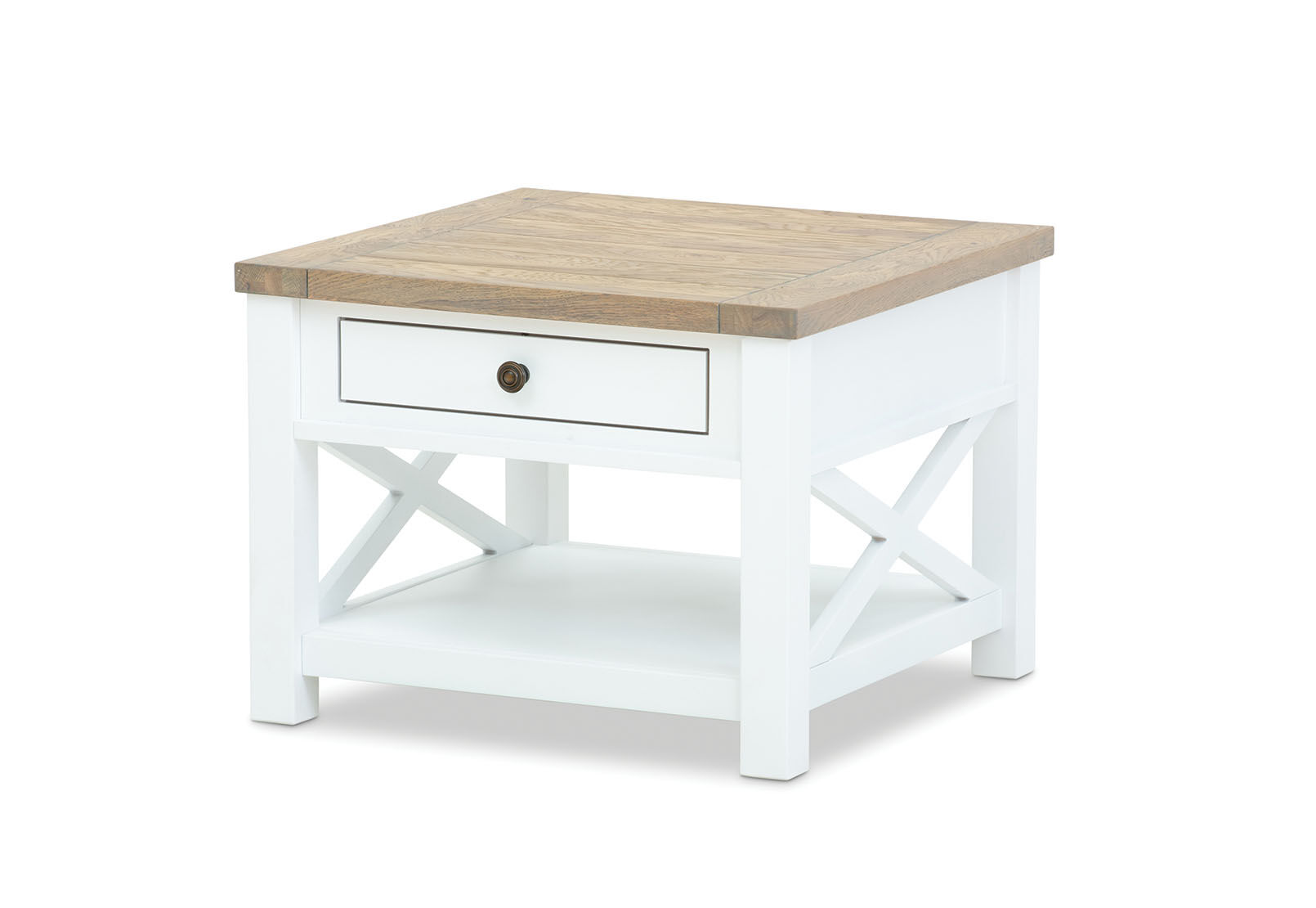 NORMANDY LAMP TABLE WHITE/OAK