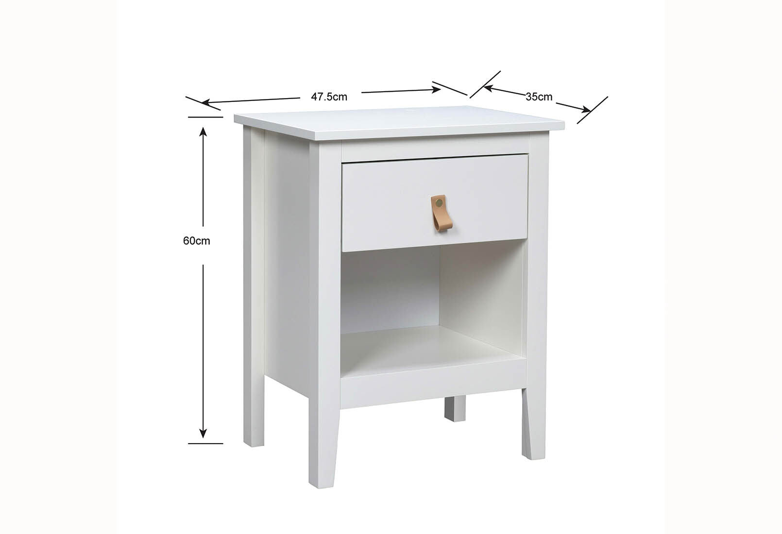 STANFORD WHITE BEDSIDE WHITE