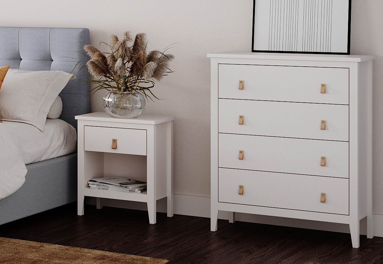 STANFORD WHITE TALL CHEST WHITE