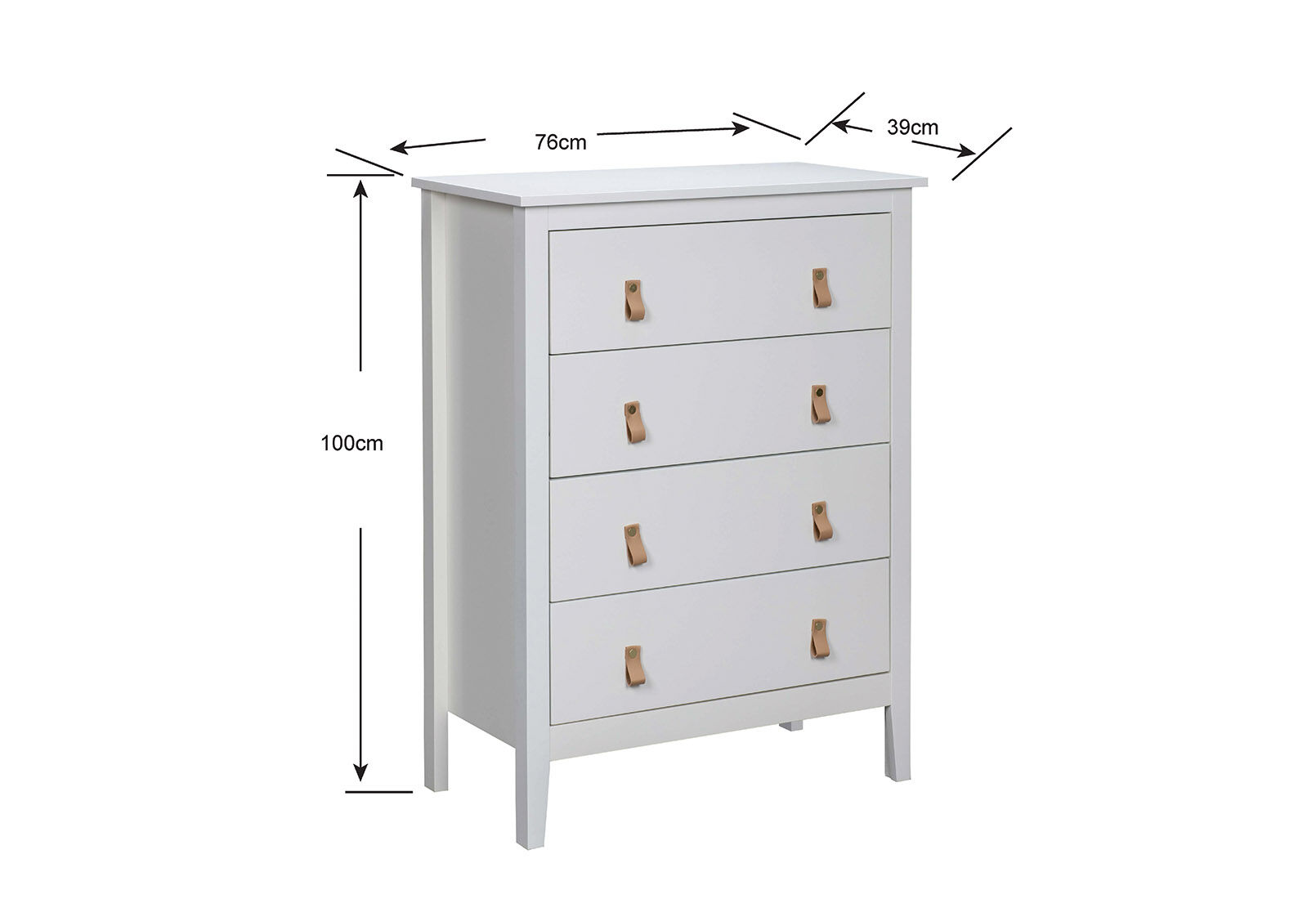 STANFORD WHITE TALL CHEST WHITE