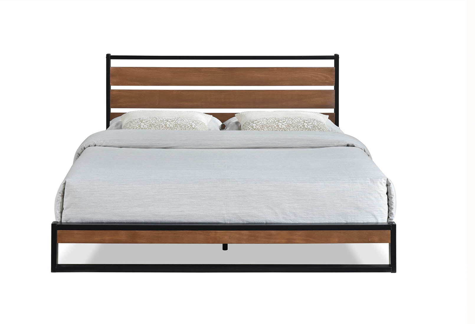 MARCEL QUEEN BED BLACK/TIMBER