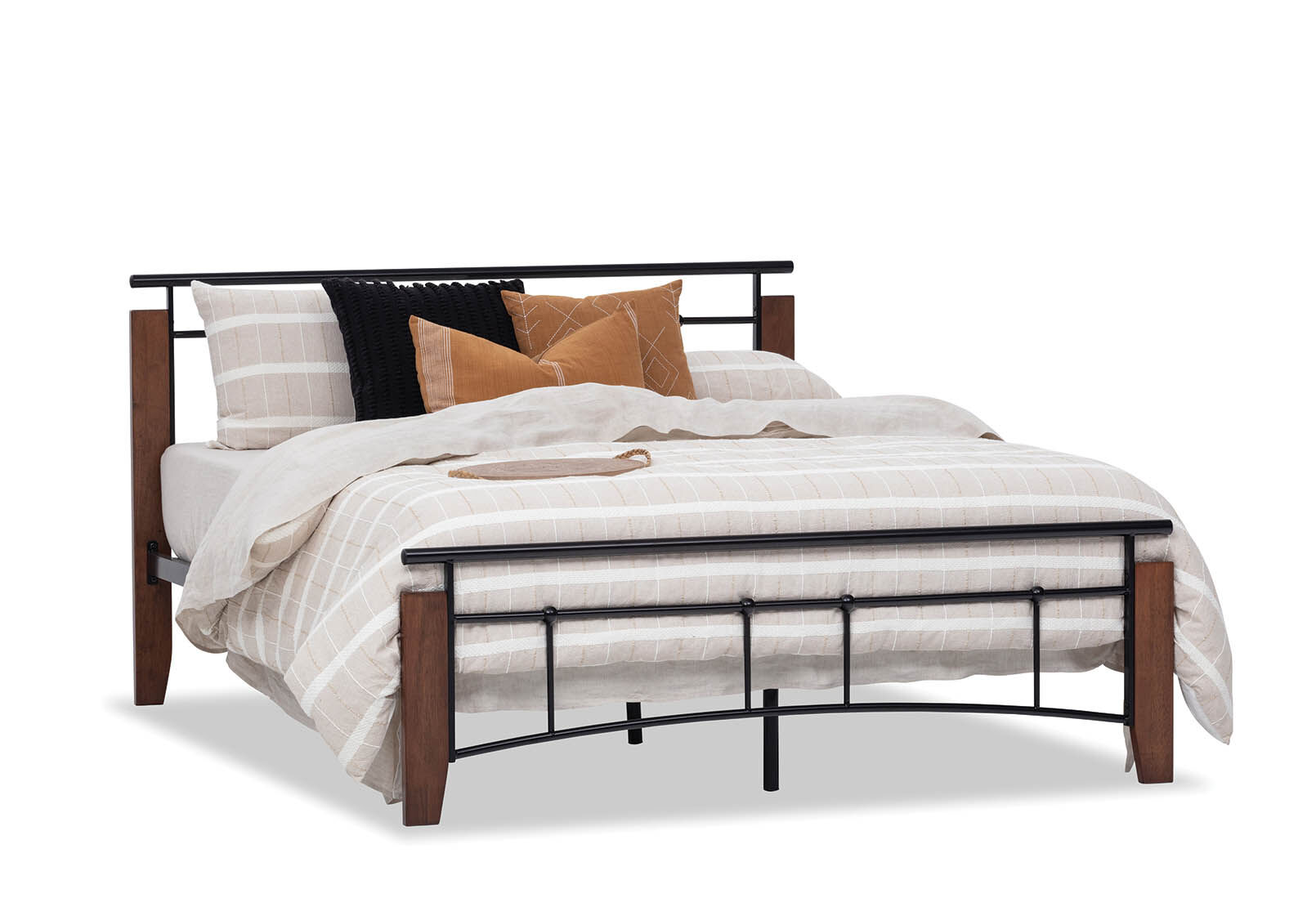 SAN BERNARDO DOUBLE BED BLACK/TIMBER