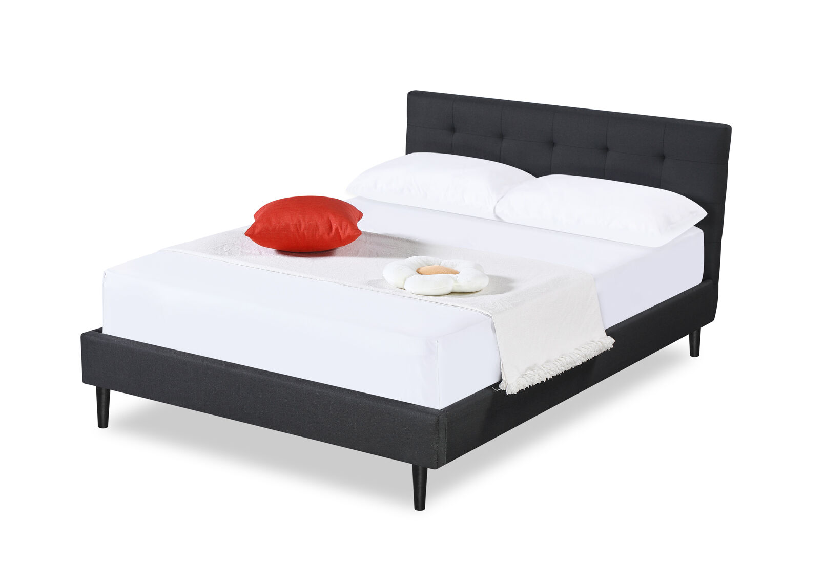 MURTEN CHARCOAL DOUBLE BED CHARCOAL