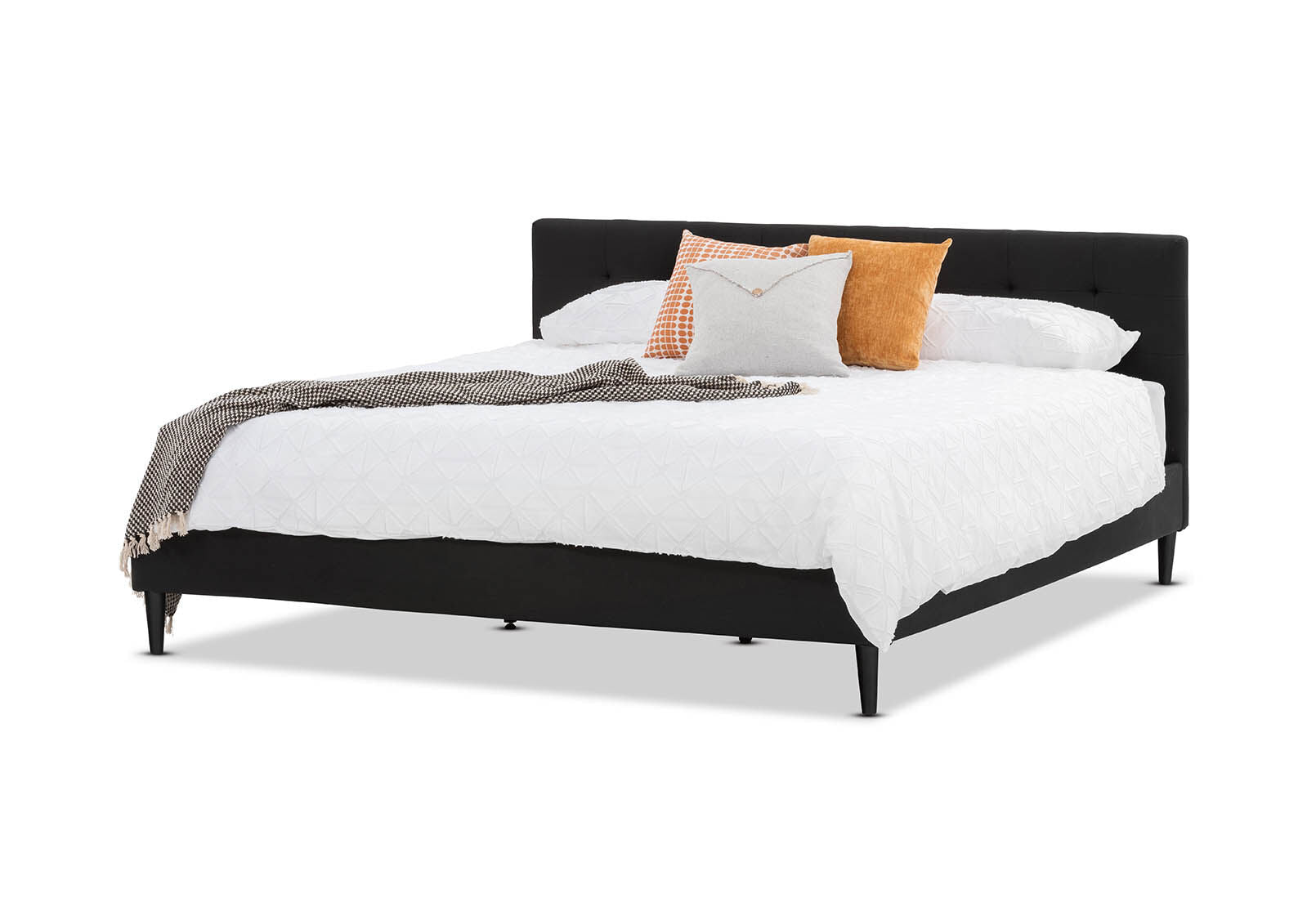 MURTEN CHARCOAL QUEEN BED CHARCOAL