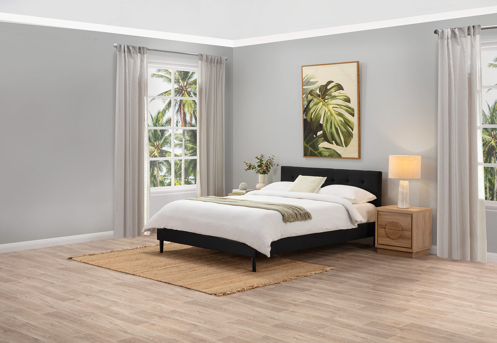 MURTEN CHARCOAL KING BED CHARCOAL