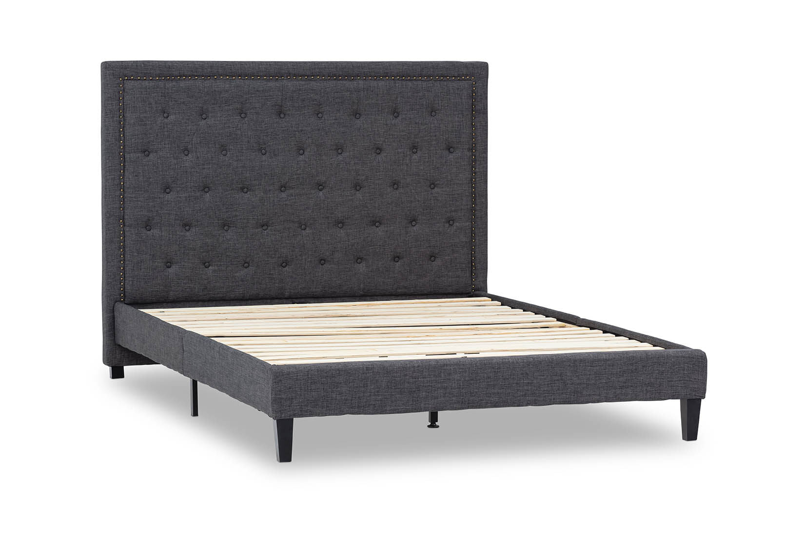 ARNOLD DARK GREY QUEEN BED DARK GREY