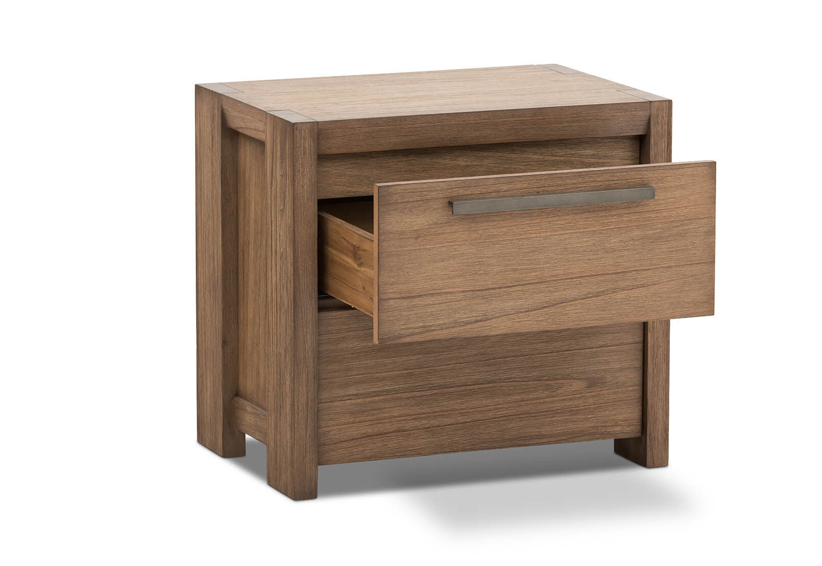 ROMULUS 2 DRAWER BEDSIDE WALNUT