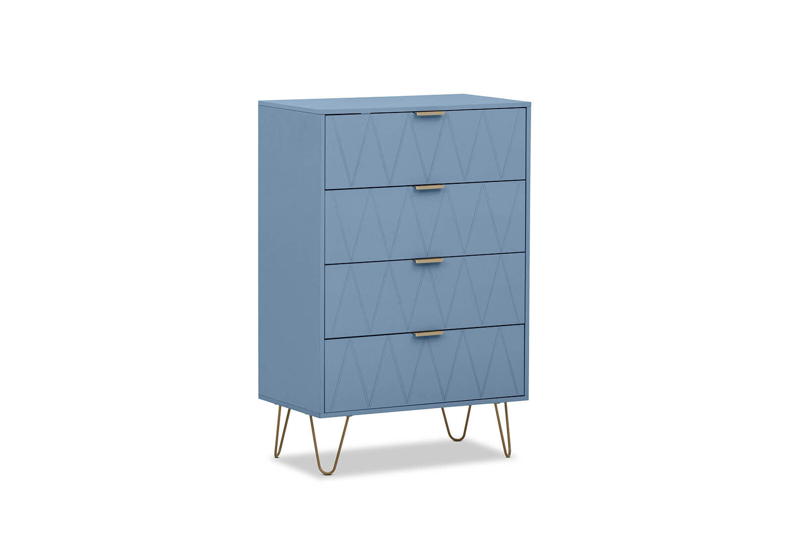 DORSEY 4 DRAWER TALL CHEST BLUE SLATE