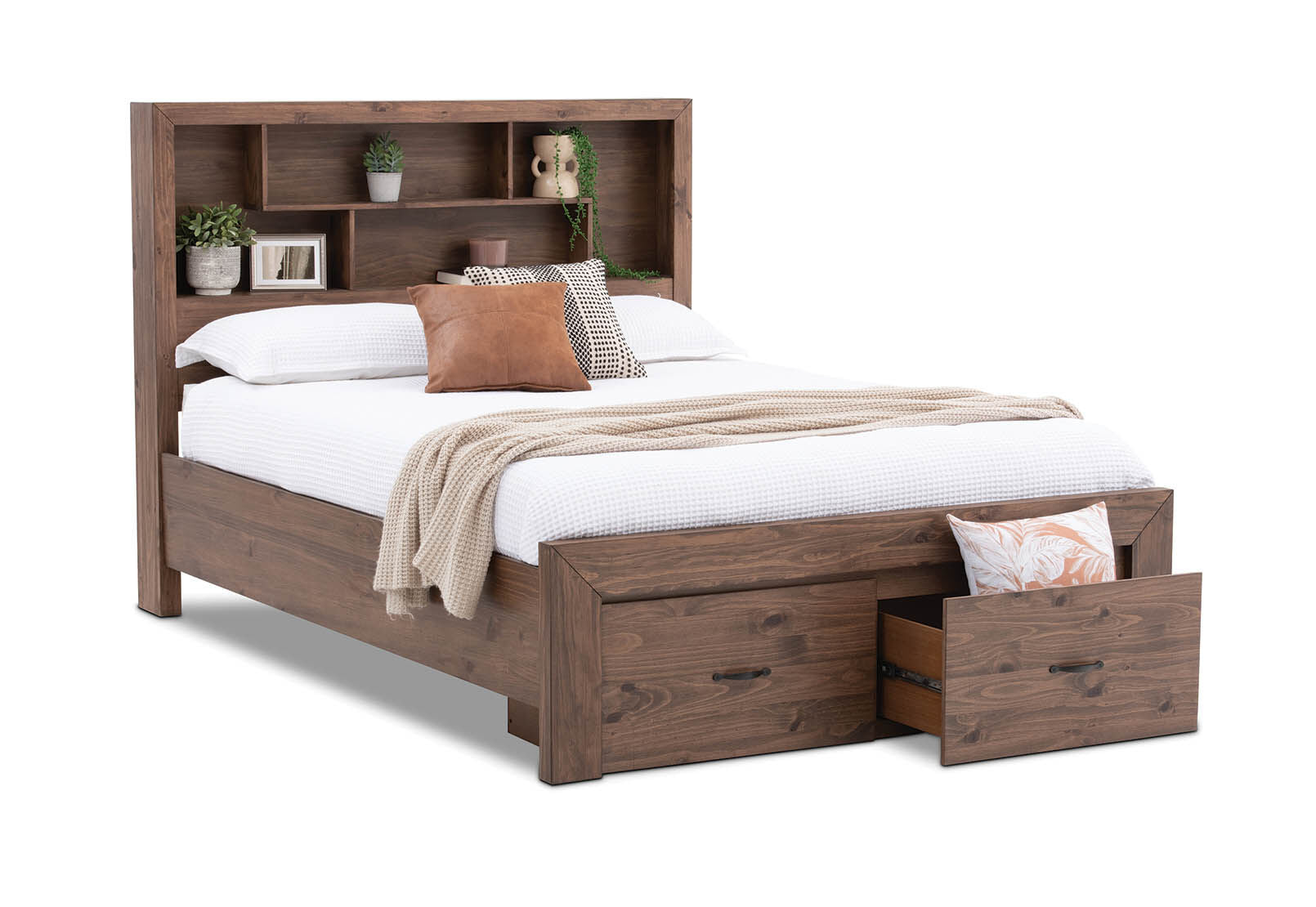 BROOKHAVEN KING BED RUSTIC PINE